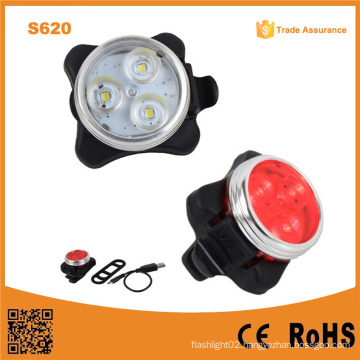 2015new Arrival Poppas S620 High Brightness LED Tail Light USB Bicycle Front Light